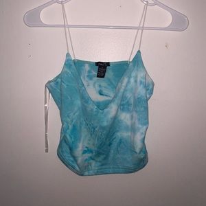 tye dye blue tank